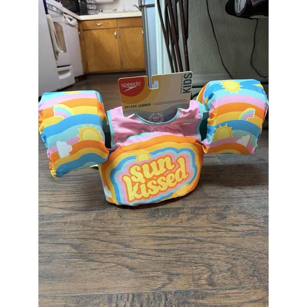 Speedo Splash Jammer Kids Sunkist Life Jacket 33-55lbs NWT